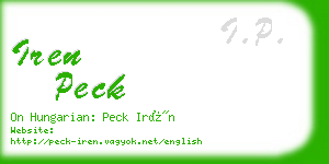 iren peck business card